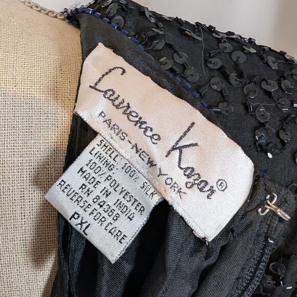 Laurence Kazar Y2K 2000 New Year’s Eve Sequin Top Black - Picture 5 of 16